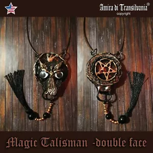 Pentagram Star Woman Men Talisman Amulet Pendant Wicca Pagan Lariat Madonna Owl - Picture 1 of 24