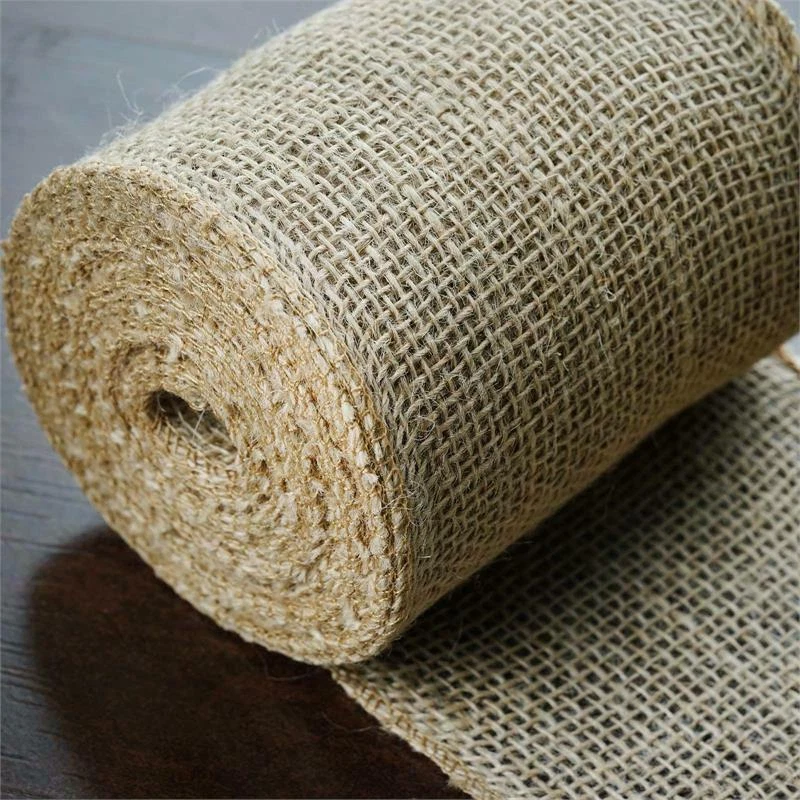 5" x 30 ft Natural Brown BURLAP FABRIC ROLL Wedding Party Favors Decorations - Image 1 of 4
