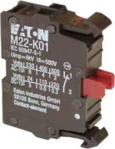 Kontaktblock bündig M22-K01, 1NC, SCHRAUBE, 216378, Eaton/Moeller - Bild 1 von 2