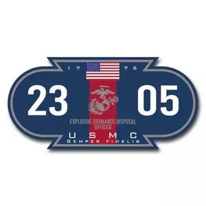USMC 2305 MOS Decal - Semper Fidelis Decal - Marine Corps Blood Stripe 3" Decal - Picture 1 of 1
