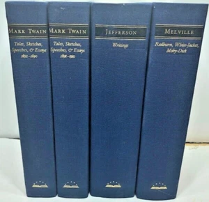 Lot 4 Library of America Melville, Jefferson & two Twain Perfect addition Libray - Imagen 1 de 5