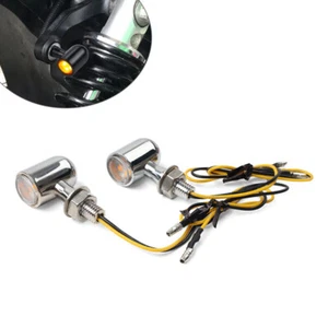 8mm Motorcycle Mini Turn Signal Lights Blinker Indicator For Bobber Cafe Racer - Picture 1 of 12