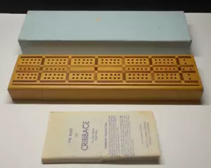 Vintage C.R. Gibson Horn Cribbage Board KC-230 McCrillis Inlay 2 Spieler - Bild 1 von 14
