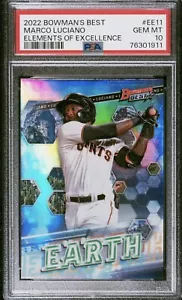 2022 Bowman's Best🔥Elements🔥#EE11🔥Marco Luciano🔥PSA 10🔥POP 2🔥Giants - Picture 1 of 2