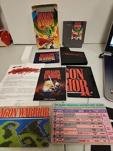 Vintage Nintendo NES Dragon Warrior Complete W/ Original Box & Extras - Picture 1 of 21