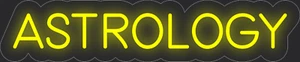 Astrology Yellow 24x5 inches Neon LED Sign Decor Wall Lights Brighten Up Store - Picture 1 of 1