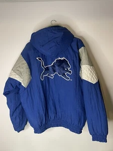 Chaqueta De Colección Detroit Lions Starter Talla Grande Cremallera Completa Con Capucha - Imagen 1 de 11