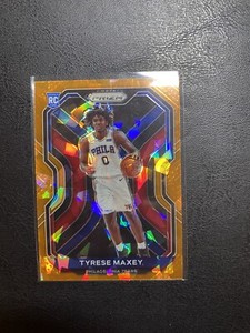 2020-21 Panini Prizm Orange Ice Prizm Tyrese Maxey #256 Rookie RC
