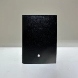Montblanc Meisterpiece Cuero plegable delgado para hombre billetera portatarjetas estuche - Imagen 1 de 7