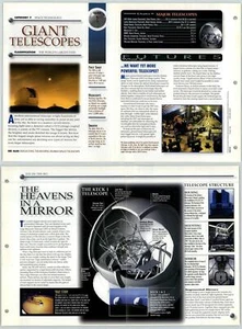 Giant Telescopes #1 Tech - Secrets Of The Universe Fact File Fold-Out Page - Picture 1 of 1