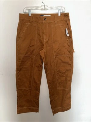 Old Navy Utility Pants Womens 12P Brown Straight Leg High Rise NEW - Image 1 of 4