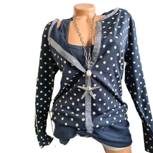 Set Shirt Top Jacke AJC weiß blau 32 bis 46 Blumen Muster Langarm (3 518) NEU - Bild 1 von 14
