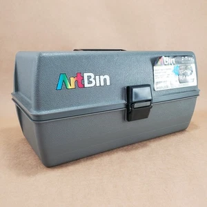 ArtBin 2-Tray Art & Craft Supply Storage Box / Organizer - Model 8399 - Charcoal - Picture 1 of 12