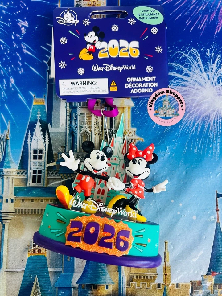 2026 Walt Disney World Mickey & Minnie Mouse Castle Christmas Dated Ornament - Image 1 of 1