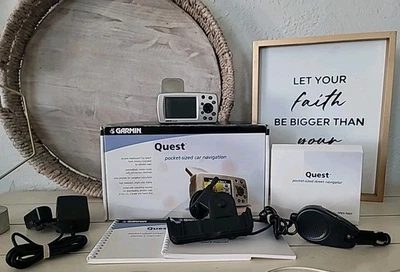 2004 GARMIN Quest Pocket-Sized Car GPS Navigation Box Complete WORKS Bundle - Image 1 of 4