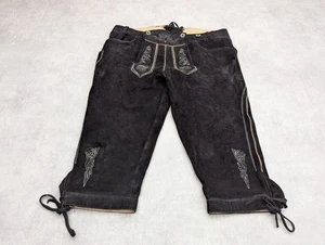 Lekra Trousers Mens W36 W38 Leather Oktoberfest Folk Bavarian Festival Costume - Picture 1 of 14