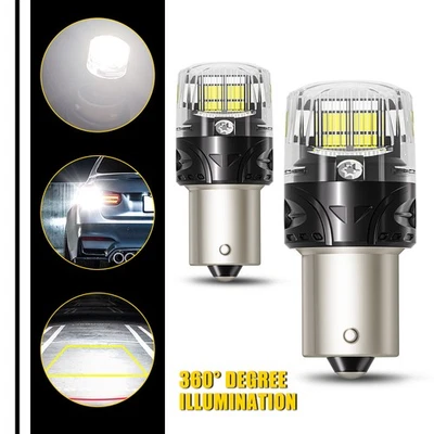 1156 светодиодная лампа * 2 белый обратный дневной работает супер свет 6500K универсальный яркий - Изображение 1 из 4