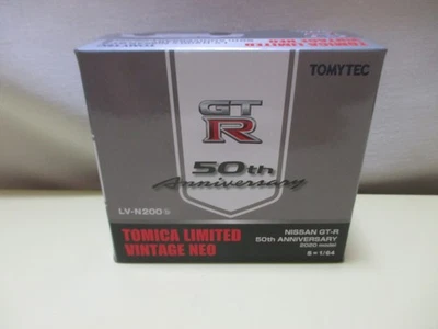 Tomica Limited Vintage Neo LV-N200b 1/64 Nissan GT-R 50th Anniversary Silver - Image 1 of 2