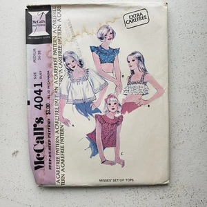 1970s Vintage 36"-38" Bust McCalls 4041 Ruffle Peasant Top Sewing Pattern - Picture 1 of 2