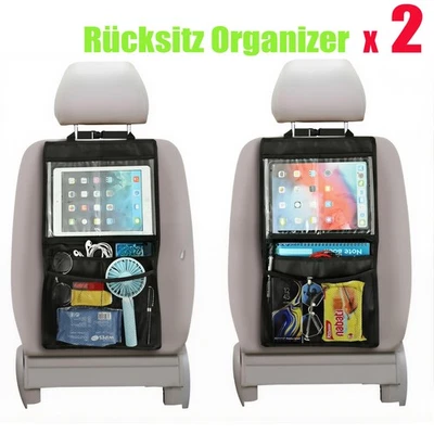 2x Auto Rückenlehnenschutz Rücksitz Organizer Autositzschoner Kinder-Sitzschoner - Bild 1 von 4