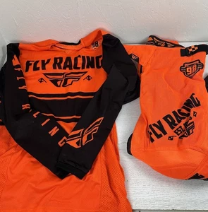 Fly Racing Kinetic Mesh Jersey And Pant Set Mens Medium 30 Orange And Black - Picture 1 of 17