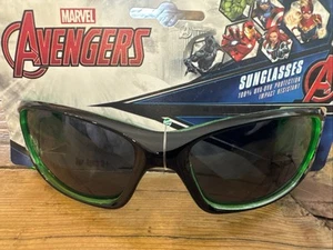 Foster Grant Kids AVENGERS The HULK Black n Green Sport Sunglasses NEW - Picture 1 of 4