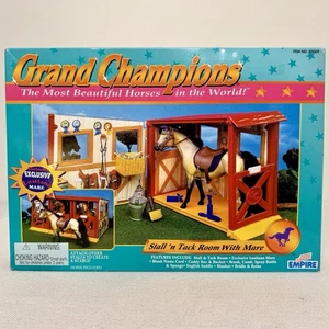 Grand Champions Stall 'N Tack Room With Mare Empire 1997 Vintage New In Box - Afbeelding 1 van 14