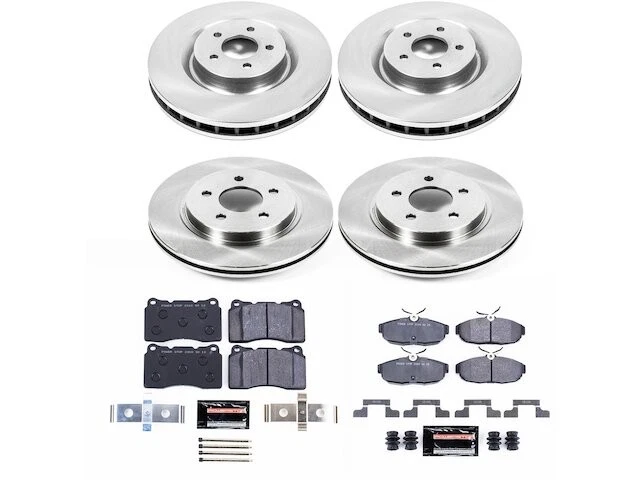 Front and Rear Brake Pad and Rotor Kit For 2012 Ford Mustang HR372TJ — 第 1/1 张图片