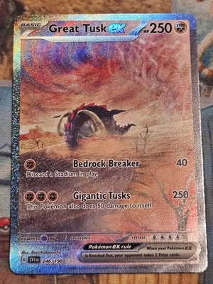 Pokemon TCG: Great Tusk ex 246/198 SIR Scarlet & Violet Special NM - Image 1 of 4