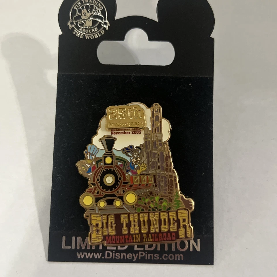 Walt Disney World 25th anniversary Big Thunder Mountain Railroad pin Goofy - Image 1 of 3