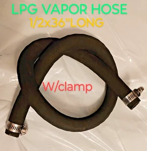 FORKLIFT LPG VAPOR HOSE UNIVERSAL W/CLAMP 1/2X36 " Long USA QUALITY - Picture 1 of 4