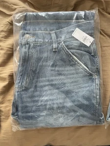 Jeans utilitarios Old Navy para hombre 34x30 lavado medio azul carpintero pierna recta nuevos con etiquetas - Imagen 1 de 14
