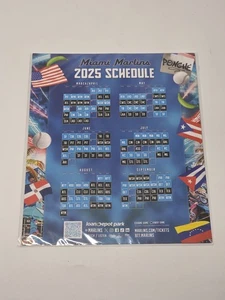 Miami Marlins 2025 MLB Schedule Calendar Magnet 9x8 inches Opening Day SGA - Picture 1 of 3