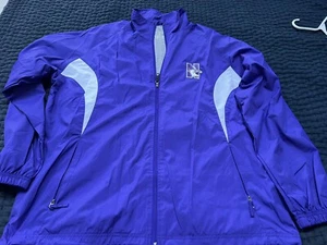 Northwestern Wildcats Jacket Mens Large Purple Football NCAA Windbreaker Coat - Picture 1 of 1