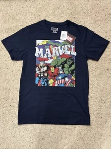 MARVEL Tshirt Black Medium - Iron Man, Thor, Captain America, Hulk New With Tags - Picture 1 of 5