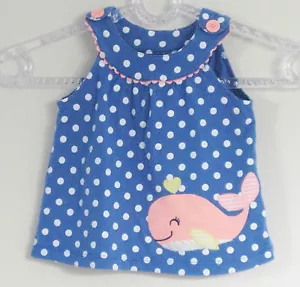 CARTER'S Size 24 Months Blue Polka Dot Sleeveless Dress - Foto 1 di 2