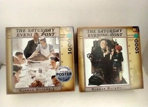 Lote 2 NORMAN ROCKWELL Puzzle Box + Póster Freedom from want Doctor and the doll - Imagen 1 de 5