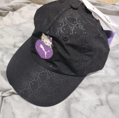 Molto RARO! Cappello nero PUMA donna 56-58 cm × collaborazione Hello kitty ma... - Immagine 1 di 4