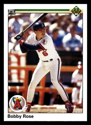 Bobby Rose 1990 Upper Deck #77 California Angels BASEBALL BUY3GET1FREE - Image 1 of 2