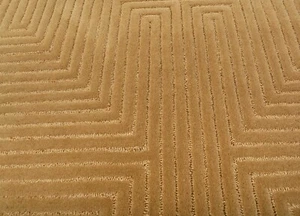 Hand Tufted Modern Geometric Design Wool Gold Area Rug Hand Made Carpet - Picture 1 of 4
