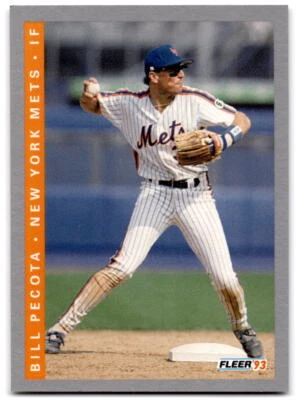 Bill Pecota 1993 Fleer #92 New York Mets - Image 1 of 2