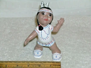 Muñeca de cerámica coleccionable americana temprana de 4 pulgadas de alto ver fotos - Imagen 1 de 4
