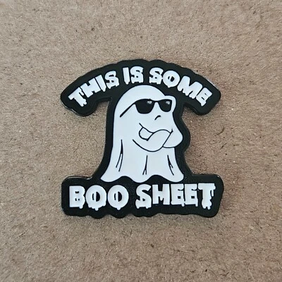 THIS IS SOME BOO SHEET Enamel Pin - Ghost - Spooky - Funny - Humour - image 1 of 2