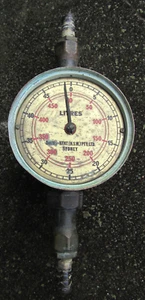 VINTAGE BRASS DAVIES-KENT (NSW) P/L 13 CM FACE WATER GAUGE METER STEAMPUNK USED - Picture 1 of 11