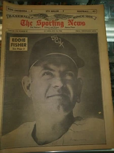 1965 The Sporting News Eddie Fisher White Sox Baseball on Cover - Picture 1 of 1