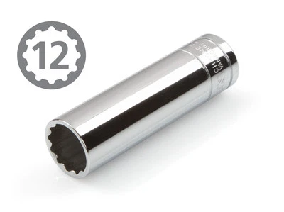 TEKTON 14238 1/2-Inch Drive by 5/8-Inch Deep Socket, Cr-V, 12-Point - Image 1 of 2