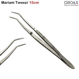 Pinzas Mariam para cirugía dental - Alicates de algodón médico punta dentada - Imagen 1 de 2