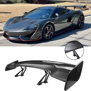 For McLaren 540C 570S 46" GT Rear Trunk Spoiler Wing Carbon Fiber Look - Picture 1 of 16