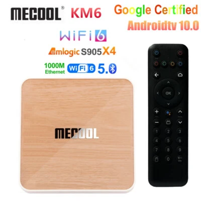 Mecool KM6 Deluxe ATV Android 10 Amlogic S905X4 4G 64G WiFi6 AV1 4K HDR TV Box - Image 1 of 4
