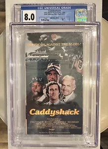 Caddyshack VHS CGC 8.0 B+ FRONT WATERMARK 1986 Cult Classic, Bill Murray - Picture 1 of 8